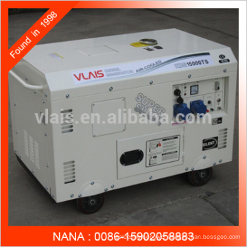 ATS 10kva silent diesel generator 2 cylinders China VLAIS KDE15000TS Electric Start Diesel Generator All COPPER COIL